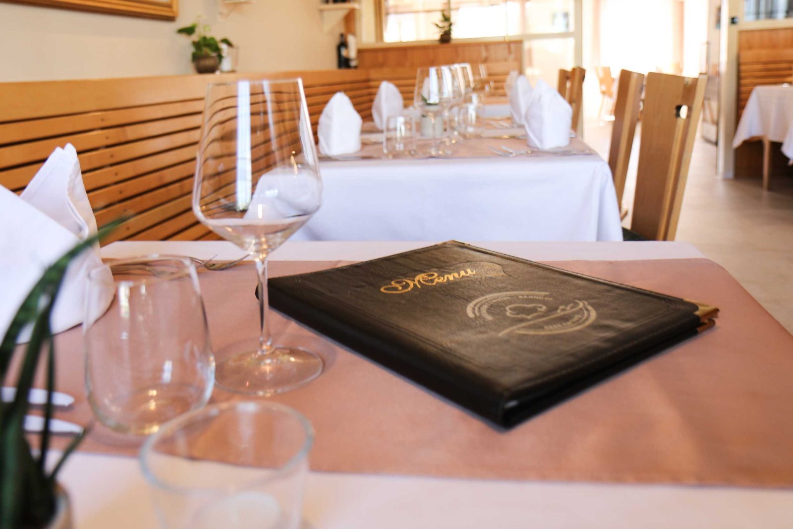 Restaurant und Menükarte